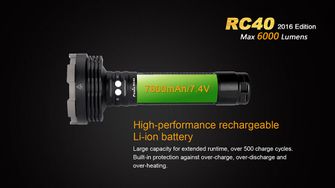Fenix RC40 wiederaufladbare Taschenlampe, 6000 Lumen