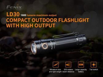Fenix Taschenlampe LD30 + USB Akku 3500 mAh