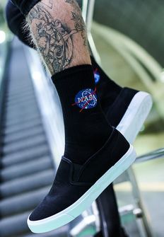 NASA-Socken für Männer, schwarz