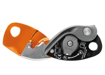 Petzl Grigri+ Sicherungsgerät mit Bremsunterstützung, orange