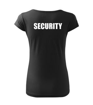DRAGOWA Damen T-Shirt mit Aufschrift SECURITY, schwarz