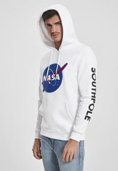 NASA Southpole Insignia Logo Herrensweatshirt mit Kapuze, weiß