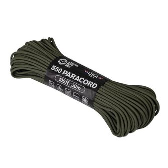 ATWOOD® 550 Paracord-Seil (100 ft / 30 m) - Olivgrün (55024CB)