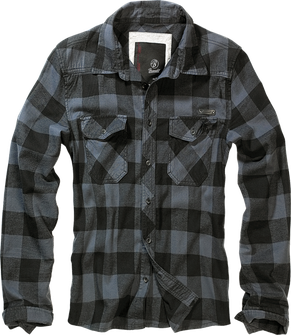 Brandit Checkshirt Hemd, grau/schwarz