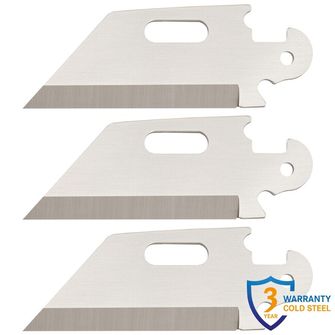 Cold Steel Click N Cut Schließmesser (3er-Pack Utility Klingen mit glatter Schneide)