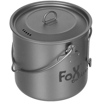 Fox Outdoor Topf mit Deckel, ca. 1,1 L, Titan