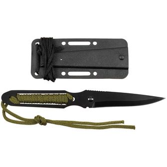 Fox Outdoor Messer Action II, schwarz, umwickelter Griff, mit Scheide
