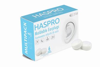 HASPRO 6P Silikon-Ohrstöpse, weiss