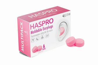 HASPRO 6P Silikon-Ohrstöpsel, rosa