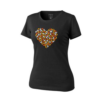 Helikon-Tex Damen T-Shirt Chamäleon Heart, schwarz