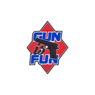 Helikon-Tex "Gun is Fun" Aufnäher - PVC - Rot
