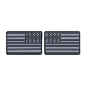 Helikon-Tex USA Kleine Flagge (Set - 2 Stück) - PVC - Grau