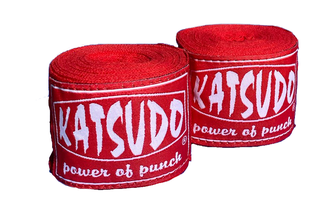 Katsudo Boxbandagen elastisch 250 cm, rot