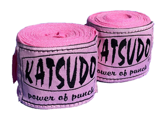 Katsudo Boxbandagen elastisch 250 cm, pink