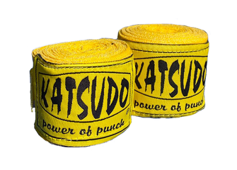 Katsudo Boxbandagen elastisch 250 cm, gelb
