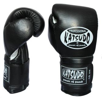 Katsudo Boxhandschuhe Professional II, schwarz