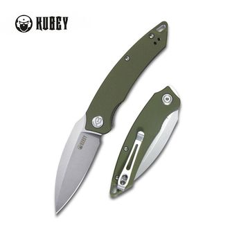 KUBEY Schließmesser Leaf Green G10