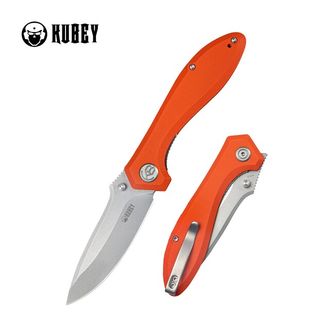 KUBEY Schließmesser Ruckus Orange G10