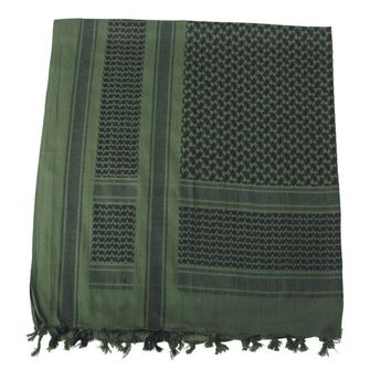 MFH PLO Arafat-Halstuch aus Baumwolle, schwarz-olivgrün, 115 x 110cm