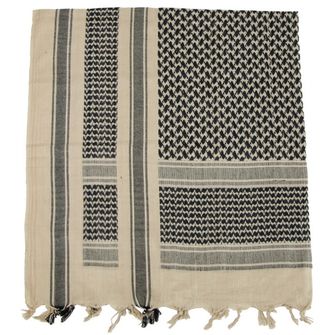 MFH PLO Arafat-Halstuch aus Baumwolle, sand-schwarz, 115 x 110cm