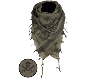 Mil-tec Skull Arafat-Halstuch olivgrün-schwarz, 110 x 110cm
