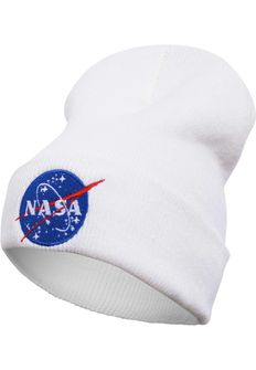 NASA Beanie Insiginia Wintermütze, weiß