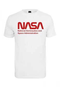 NASA Herren-T-Shirt Wormlogo, weiß