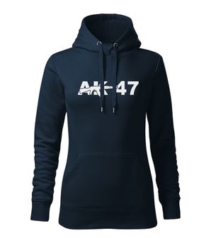 DRAGOWA Damensweatshirt mit Kapuze ak47, dunkelblau 320g/m2