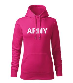 DRAGOWA Damensweatshirt mit Kapuze army, rosa 320g/m2