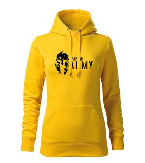 DRAGOWA Damensweatshirt mit Kapuze spartan army, gelb 320g/m2