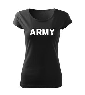 DRAGOWA Damen Kurzshirt army, schwarz 150g/m2