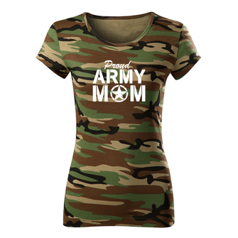 DRAGOWA Damen Kurzshirt army mom, camouflage 150g/m2