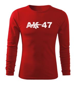 DRAGOWA Fit-T langärmliges T-Shirt ak47, rot 160g/m2