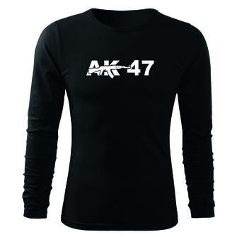 DRAGOWA Fit-T langärmliges T-Shirt ak47, schwarz 160g/m2