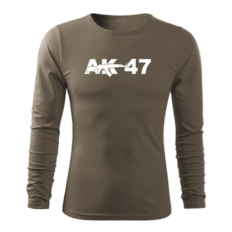 DRAGOWA Fit-T langärmliges T-Shirt ak47, olivgrün 160g/m2