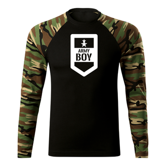 DRAGOWA Fit-T langärmliges T-Shirt army boy, woodland 160g/m2