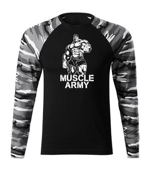 DRAGOWA Fit-T langärmliges T-Shirt muscle army man, metro 160g/m2