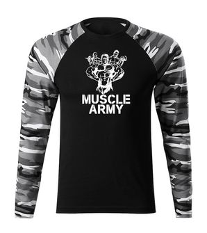 DRAGOWA Fit-T langärmliges T-Shirt muscle army team, metro 160g/m2