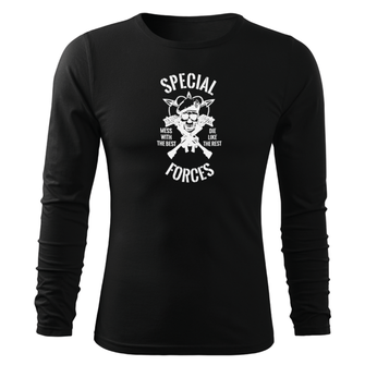DRAGOWA Fit-T langärmliges T-Shirt special force, schwarz 160g/m2