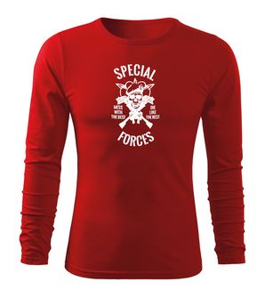 DRAGOWA Fit-T langärmliges T-Shirt special force, rot 160g/m2