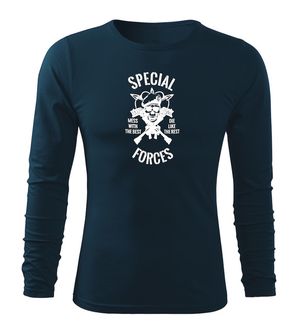 DRAGOWA Fit-T langärmliges T-Shirt special force, dunkelblau 160g/m2