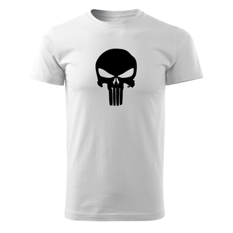 DRAGOWA Kurz-T-Shirt Punisher, weiß 160g/m2