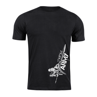 DRAGOWA Kurz-T-Shirt spartan army Myles, schwarz 160g/m2