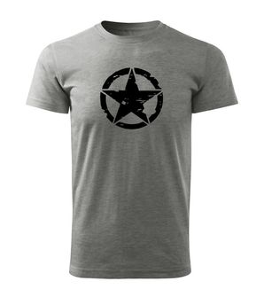DRAGOWA Kurz-T-Shirt star, grau 160g/m2