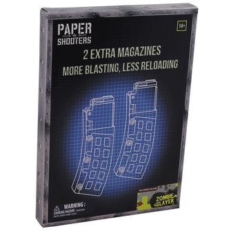 PAPER SHOOTERS Faltpistolen-Set Papierschützen-Magazin Zombie, 2er-Pack