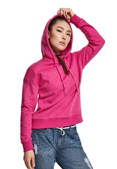 Urban Classics Damensweatshirt mit Kapuze, rosa