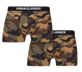 Urban Classics Herren-Boxershorts 2-Pack, wood camo