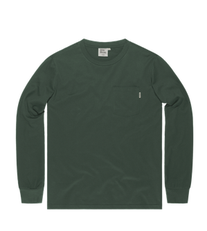 Vintage Industries Grant Tasche Langarm-T-Shirt, grau-grün