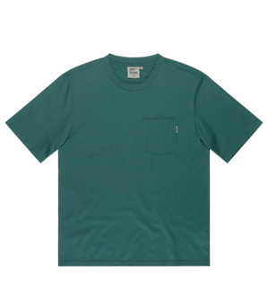 Vintage Industries Graues Taschen-T-Shirt, ozeanblau