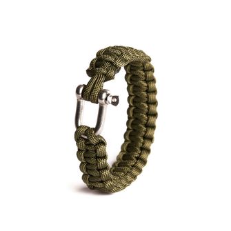 WARAGOD Bazin Armband mit Metallverschluss, grün